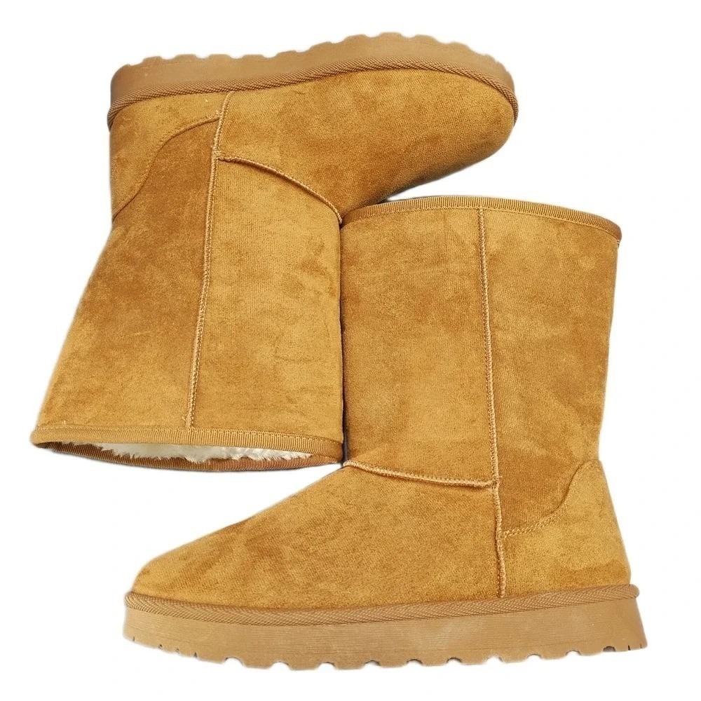 Pop Murphy Winter Snow Boots Womens 9M Brown Faux Fur Lined Mid Calf NO BOX